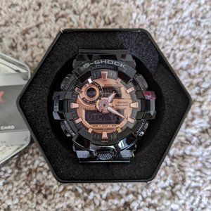 Casio G-Shock Black & Rose Gold GA-700MMC